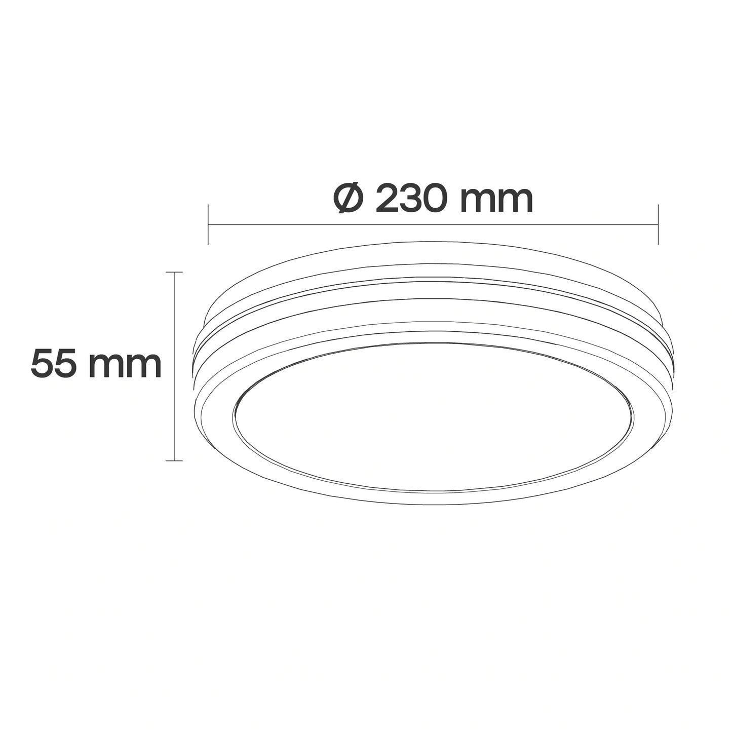 LED Vesitiivis valaisin PIR-liiketunnistimella 20W, 3CCT, 2400Lm, IP65, Ø 230 x 55 mm