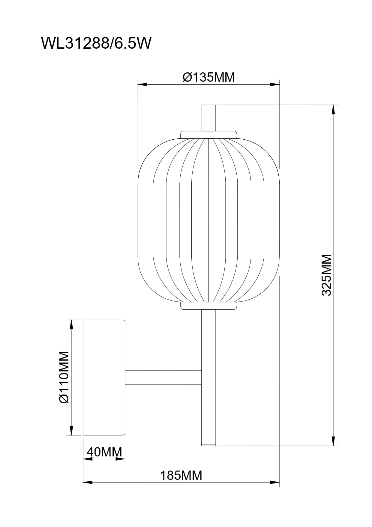 Seinä LED-valaisin AKARI, 6.5W, 3000;4500;6500K, 596Lm