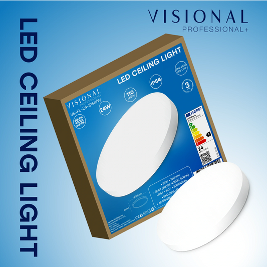 LED Vesitiivis valaisin 24W, 3CCT, 2640Lm, IP54, Ø 300 x 42 mm