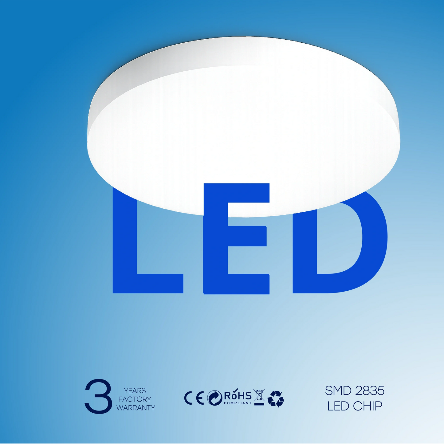 LED Vesitiivis valaisin 24W, 3CCT, 2640Lm, IP54, Ø 300 x 42 mm