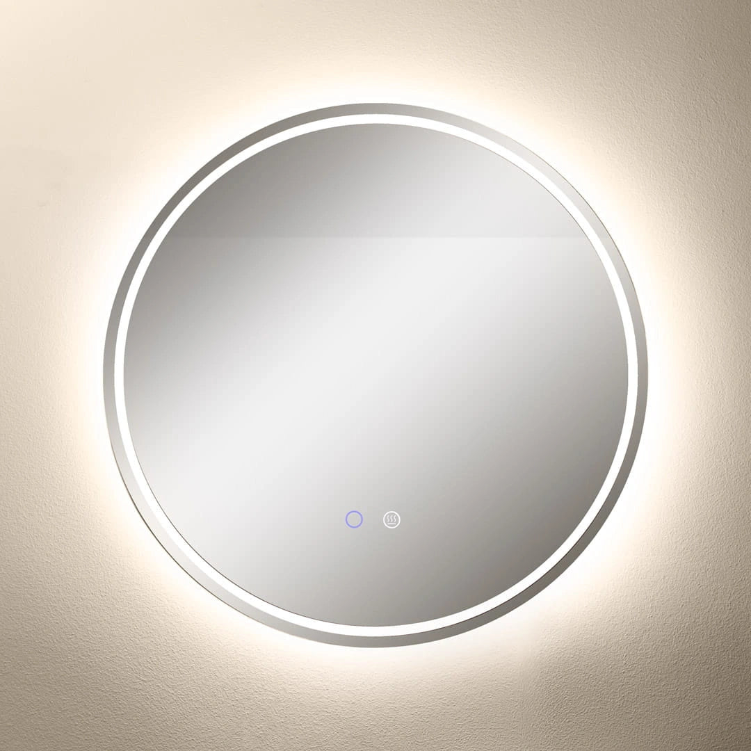 Peili LED-valaistuksella ja lämmitysfunktiolla Ø 60 cm, 24W, 3CCT