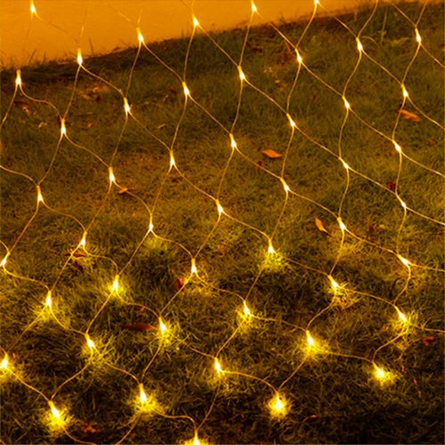 LED-valoverkko 1,5 x 1,5 m, 96 LED, lämpimänvalkoinen, IP44