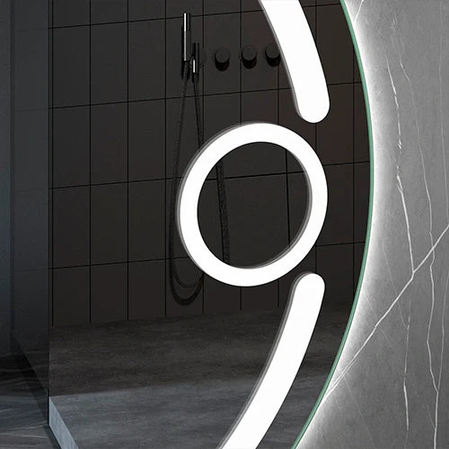 LED-peili, jossa on lämmitystoiminto SOLAR, Ø 80 cm, 2700-6500K, 52W, 3025Lm, IP44