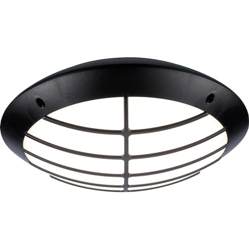 LED Vesitiivis valaisin ritilällä 24W, 3000K, 2400Lm, IP66, Ø 350 x 111 mm