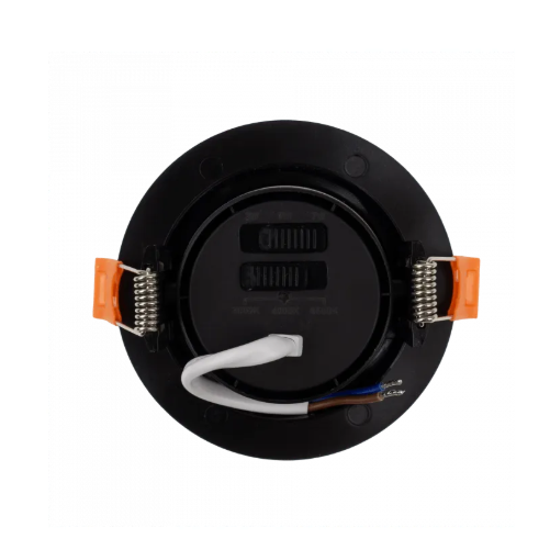LED upotettava valaisin 3W, 5W, 7W, 3000K, 4000K, 6500K, 430 lm, 60°, musta, pyöreä muoto