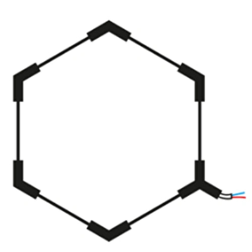 Hexagon-valaisinsarja, 1 kpl, tarvikkeilla, 42W, 6000K, IP20, 5040 Lm