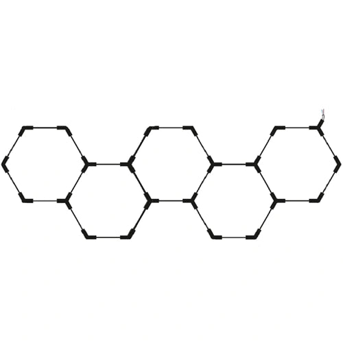 Hexagon-valaisinsarja, 5 kpl, tarvikkeilla, 203W, 6000K, IP20, 24360 Lm