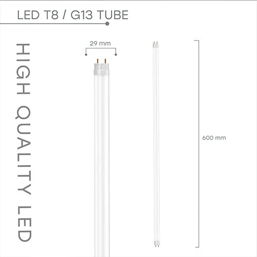 LED-lamppu T8, 60 cm, 9W, 4000K, 1080Lm, IP20