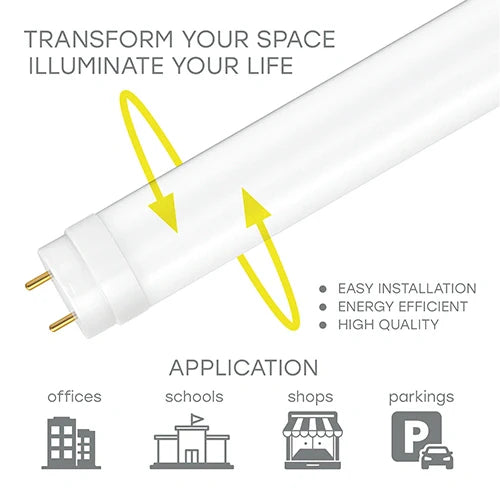 LED-lamppu T8, 120 cm, 18W, 4000K, 2160Lm, IP20