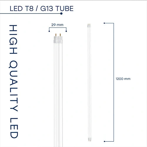 LED-lamppu T8, 120 cm, 18W, 4000K, 2880Lm, IP20