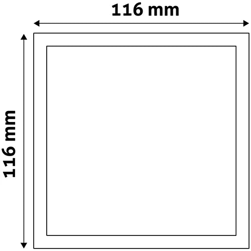 LED upotettava paneeli 6W, 420lm, 4000K, IP20, 120°