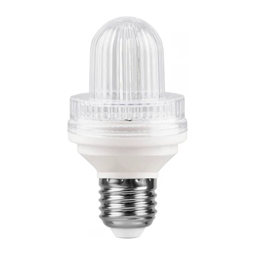 LED vilkkuva strobo lamppu E27, 1.2W, 6000K