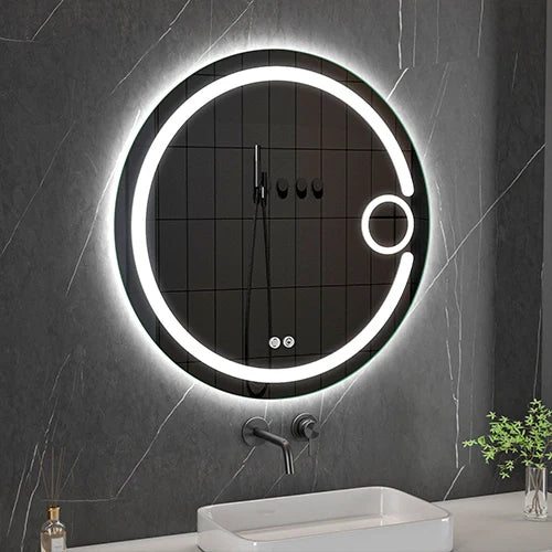 LED-peili, jossa on lämmitystoiminto SOLAR, Ø 80 cm, 2700-6500K, 52W, 3025Lm, IP44