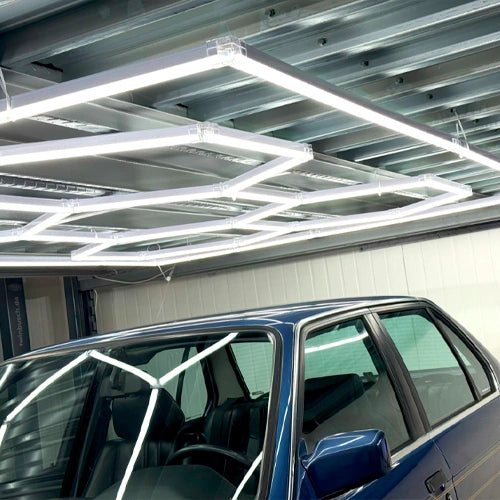 LED Kattovalaisinsarja HEXAGON, 310W, 6500K, P44, 217 x 291 cm