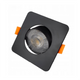 LED upotettava valaisin 3W, 5W, 7W, 3000K, 4000K, 6500K, 430 lm, 60°, musta, neliön muotoinen