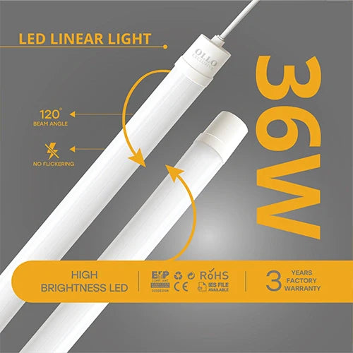 LED Kosteenkestävä lineaarinen valaisin 120cm, 36W, 4000K