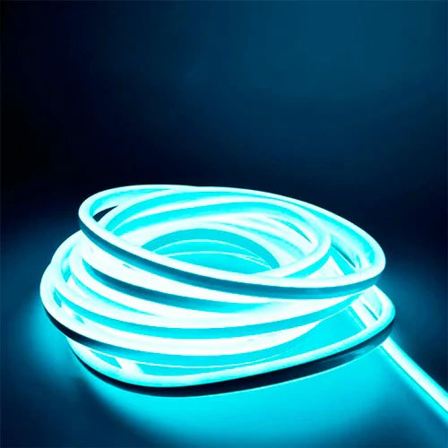 LED Neonauha 12V, kylmä sininen, IP67, 5m, 6x12mm, NEON FLEX
