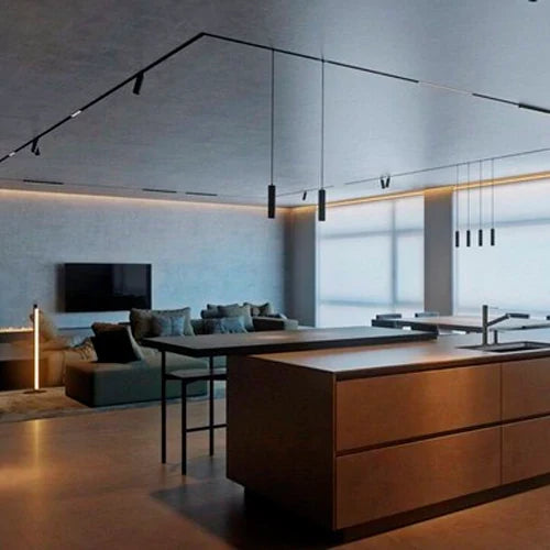 SLIM Magneettinen kiskovalaisin 3000K, 8W, PENDANT LIGHT 48V