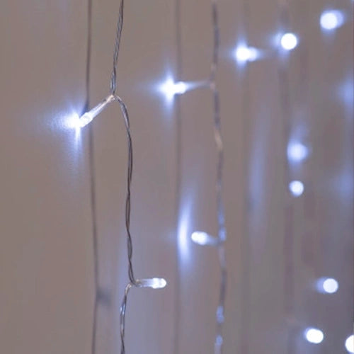LED-valoverho 3 x 2 m, 240 LED, kylmänvalkoinen, IP44