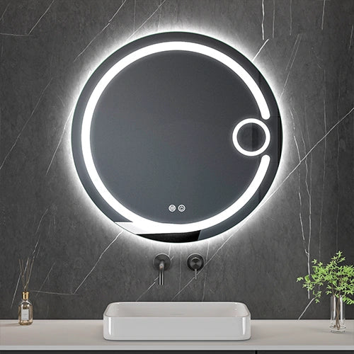 LED-peili, jossa on lämmitystoiminto SOLAR, Ø 80 cm, 2700-6500K, 52W, 3025Lm, IP44