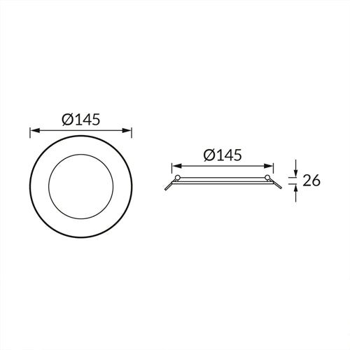 LED Upotettava paneeli WAFEL LED C, 12W, CCT, 1610Lm, IP54