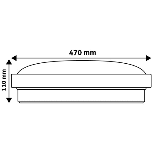 LED Kattovalaisin kaukosäätimellä Oyster Pandora, 48W, CCT, 3100Lm, IP20