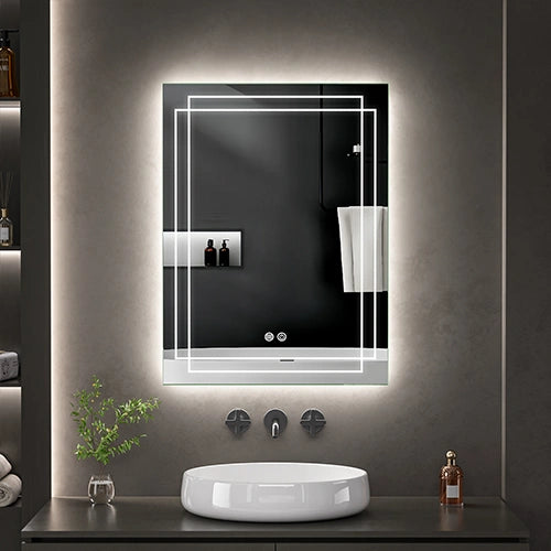 LED-peili, jossa on huurtumis esto toiminta INCANTO, 80 x 60 cm, 2700-6500K, 29W, 3146Lm, IP44