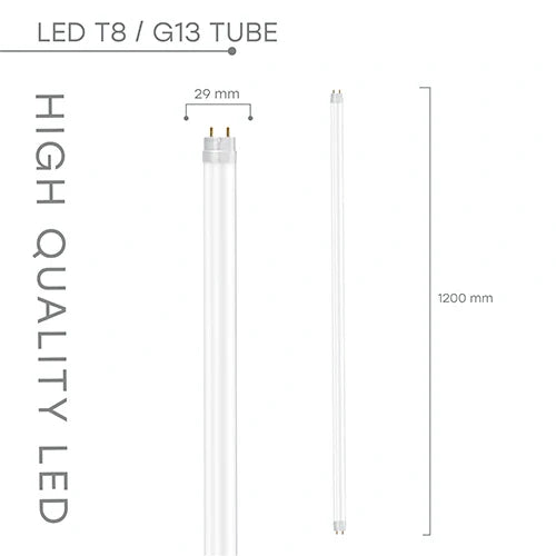 LED-lamppu T8, 120 cm, 18W, 4000K, 2160Lm, IP20