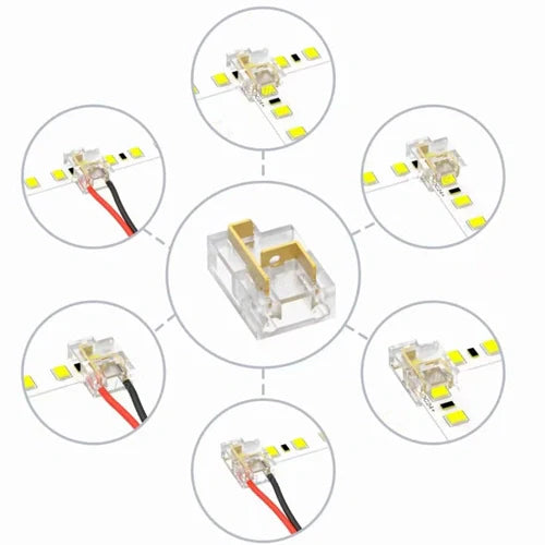COB SLIM LED-nauhat L-liitin