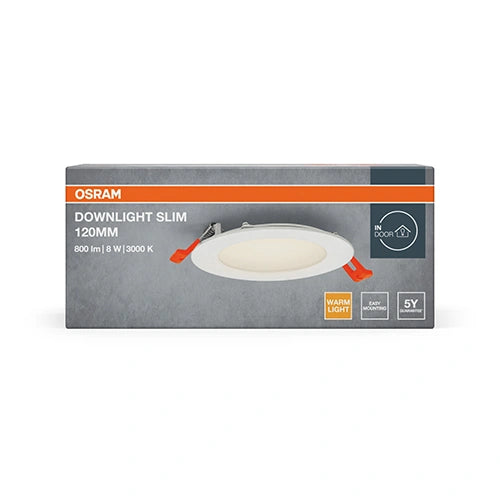 LED Upotettava paneeli 8W, 3000K, 800Lm, 110°, IP20, DOWNLIGHT SLIM
