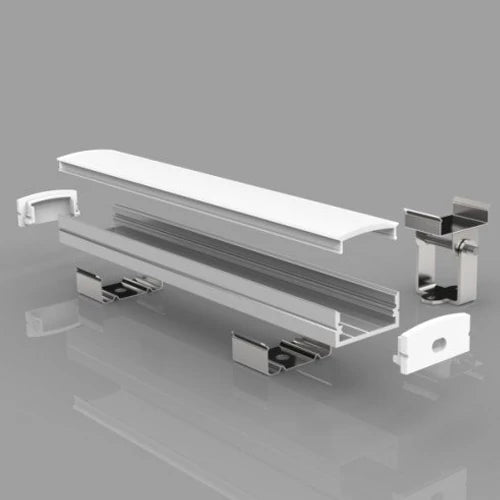 Anodisoitu alumiiniprofiili 1-2 LED-nauhoille HB-24X10