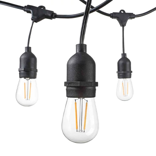 LED ulkoilma 5m valosarja puutarhaan ja terasseille E27 lampuille