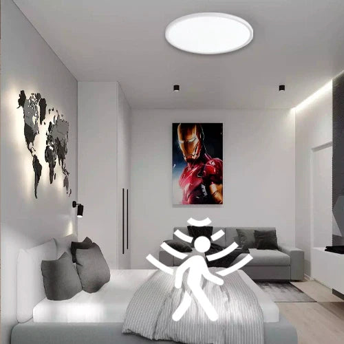 LED Vesitiivis valaisin PIR-liiketunnistimella 24W, 3CCT, 2880Lm, IP44, Ø 300 x 25 mm
