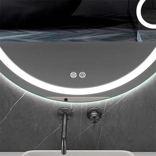 LED-peili, jossa on lämmitystoiminto SOLAR, Ø 80 cm, 2700-6500K, 52W, 3025Lm, IP44