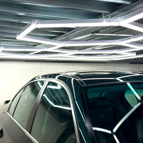LED Kattovalaisinsarja HEXAGON, 750W, 6500K, P44, 290 x 505 cm
