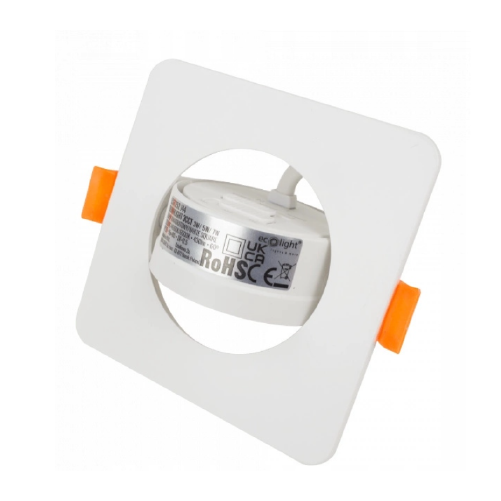 LED upotettava valaisin 3W, 5W, 7W, 3000K, 4000K, 6500K, 430 lm, 60°, valkoinen, neliön muotoinen