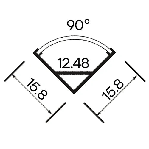 Kulma anodisoitu alumiiniprofiili LED-nauhalle HB-15.8X15.8BM
