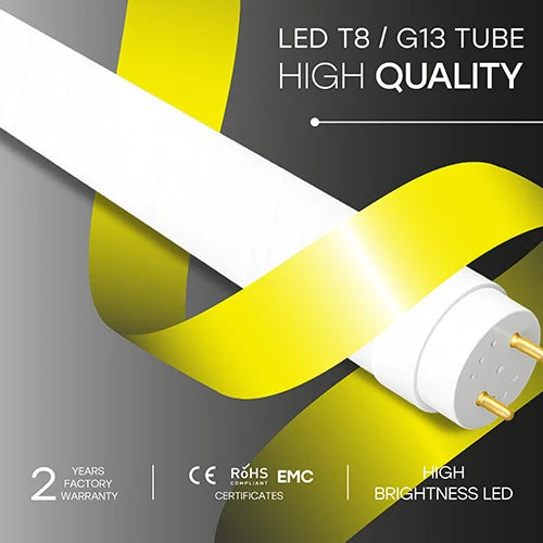 LED-lamppu T8, 150 cm, 24W, 4000K, 2880Lm, IP20