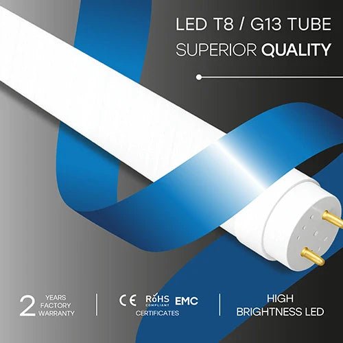 LED-lamppu T8, 150 cm, 24W, 4000K, 3840Lm, IP20