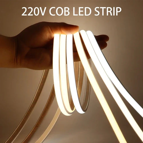 LED-nauha COB 220V, 3000K, IP67, 11W/m, 810Lm/m