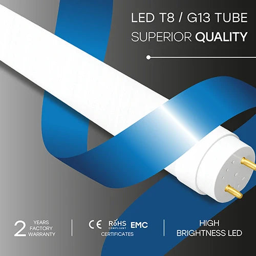 LED-lamppu T8, 60 cm, 9W, 4000K, 1440Lm, IP20