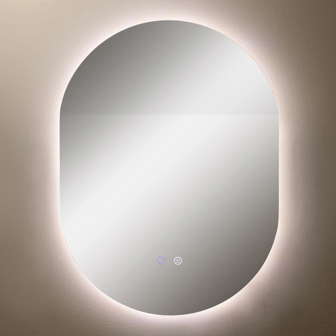 Peili LED-valaistuksella ja lämmitysfunktiolla 70x50 cm, 24W, 3CCT