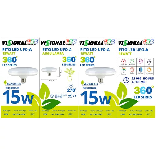 LED Fito lamppu UFO kasveille 15W