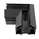 L-muotoinen liitin magneettiseen kiskoon venytetyille katoille, 100x100 mm