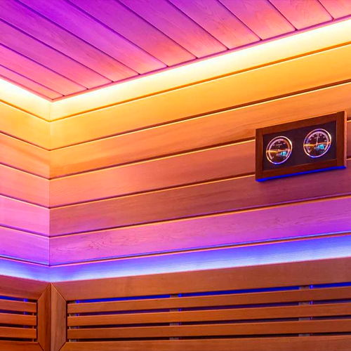 LED-nauha saunaan ja kylpyhuoneeseen COB, RGB, IP66, 24V, 14W/m, 742Lm/m