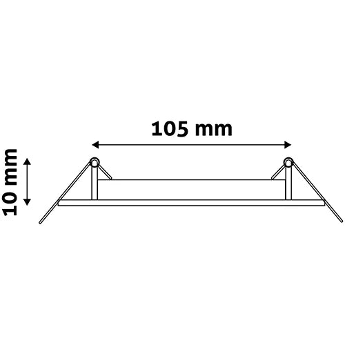LED upotettava paneeli 6W, 420lm, 3000K, IP20, 120°