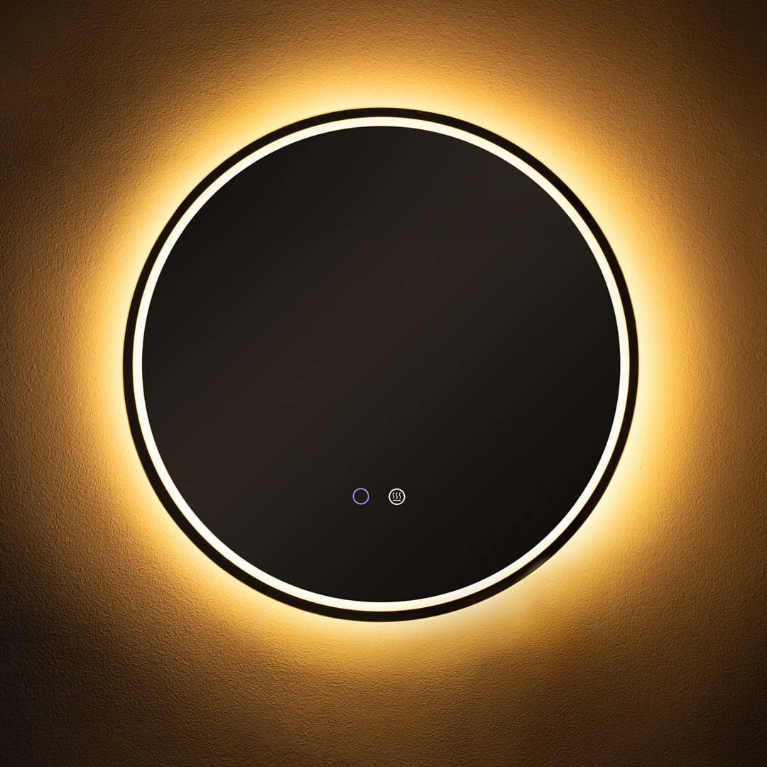 Peili LED-valaistuksella ja lämmitysfunktiolla Ø 60 cm, 24W, 3CCT