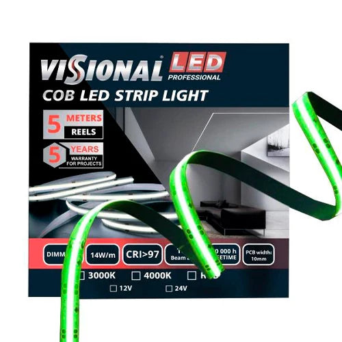 LED-nauha COB RGB, IP20, 12V, 14W
