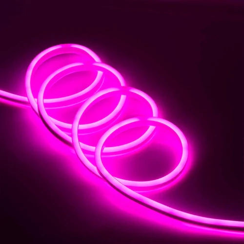 LED Neonauha 12V, vaaleanpunainen, IP67, 5m, 6x12mm, NEON FLEX