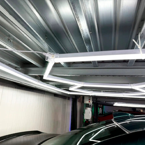 LED Kattovalaisinsarja HEXAGON, 750W, 6500K, P44, 290 x 505 cm